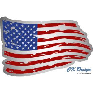 Tattered American Flag Decal