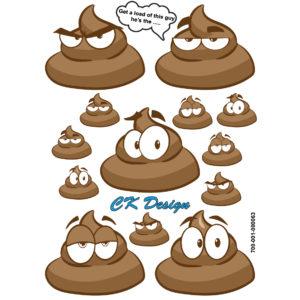 So Much Poop Emoji Decal Pack