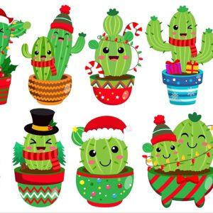Christmas Cactus Vinyl Decal