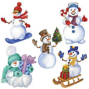 Christmas Snowmen Vinyl Decal Pack